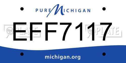 EFF7117 Michigan License Plate