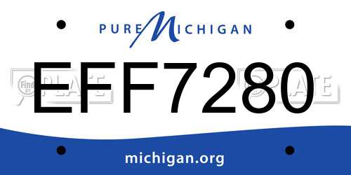 EFF7280 Michigan License Plate