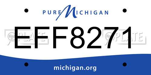 EFF8271 Michigan License Plate