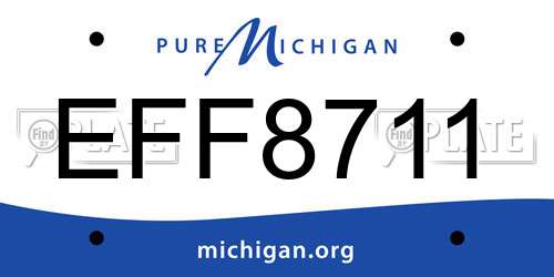 EFF8711 Michigan License Plate