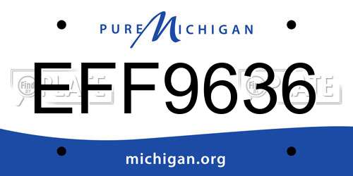 EFF9636 Michigan License Plate