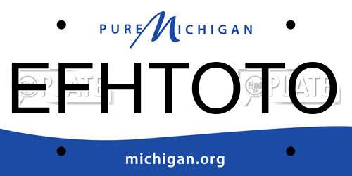 EFHTOTO Michigan License Plate
