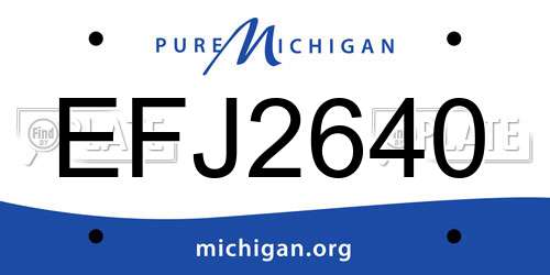 EFJ2640 Michigan License Plate