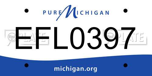 EFL0397 Michigan License Plate
