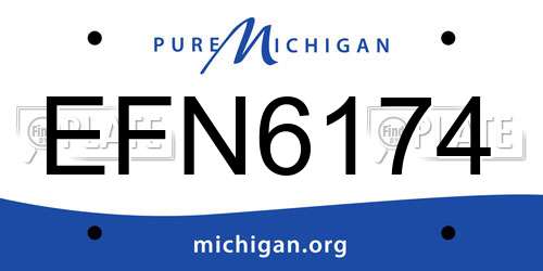 EFN6174 Michigan License Plate