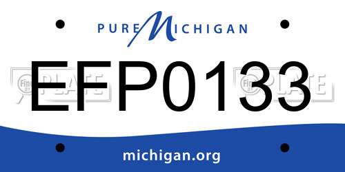 EFP0133 Michigan License Plate
