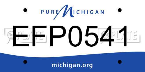 EFP0541 Michigan License Plate