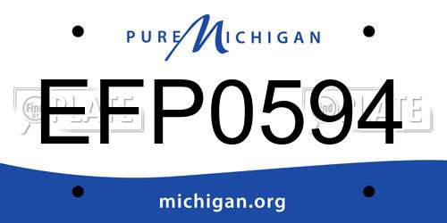 EFP0594 Michigan License Plate
