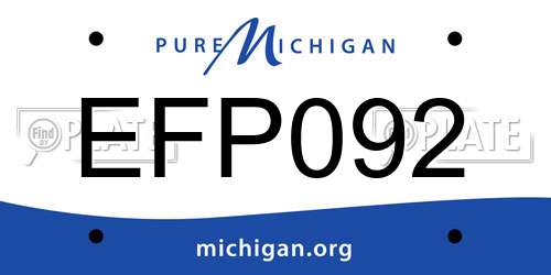 EFP092 Michigan License Plate