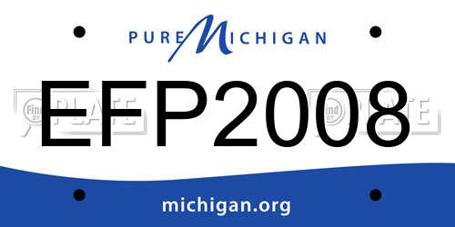 EFP2008 Michigan License Plate