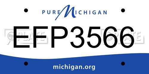 EFP3566 Michigan License Plate
