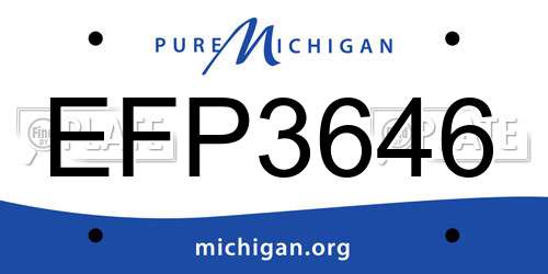 EFP3646 Michigan License Plate
