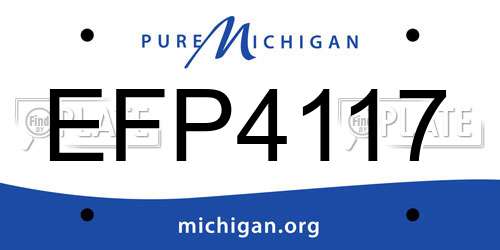 EFP4117 Michigan License Plate