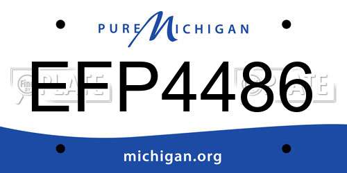 EFP4486 Michigan License Plate