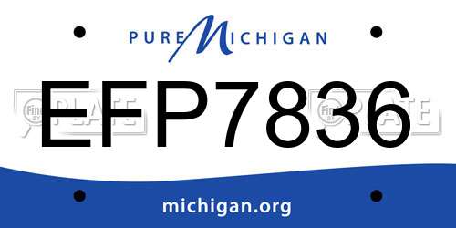 EFP7836 Michigan License Plate