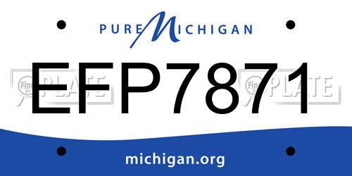 EFP7871 Michigan License Plate