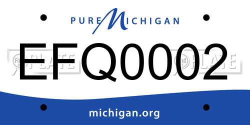 EFQ0002 Michigan License Plate