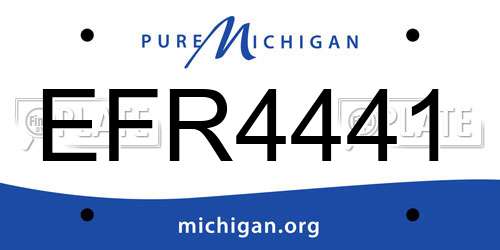 EFR4441 Michigan License Plate