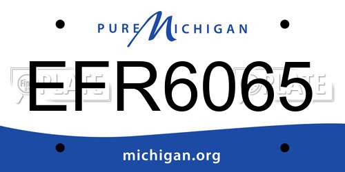 EFR6065 Michigan License Plate