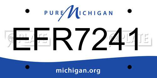 EFR7241 Michigan License Plate