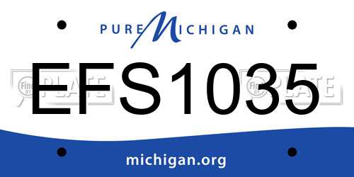 EFS1035 Michigan License Plate