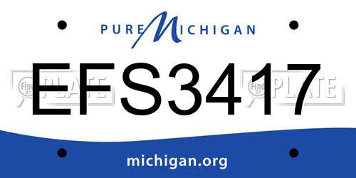 EFS3417 Michigan License Plate