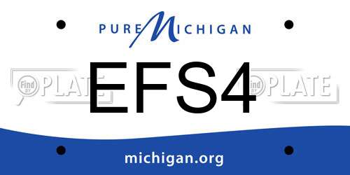 EFS4 Michigan License Plate