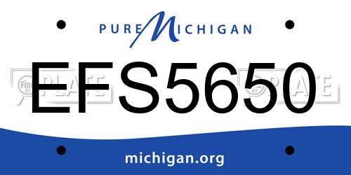 EFS5650 Michigan License Plate