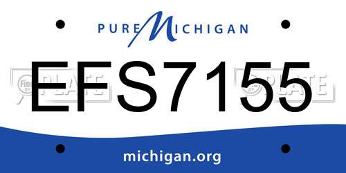 EFS7155 Michigan License Plate