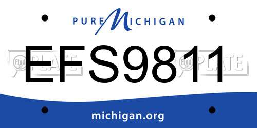 EFS9811 Michigan License Plate
