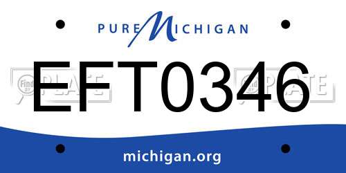 EFT0346 Michigan License Plate
