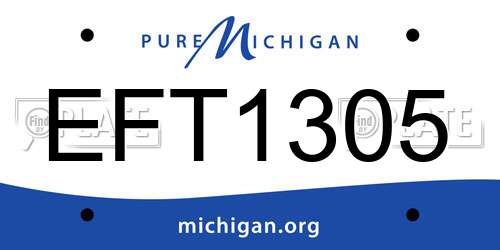 EFT1305 Michigan License Plate