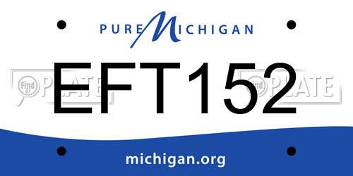 EFT152 Michigan License Plate