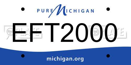 EFT2000 Michigan License Plate