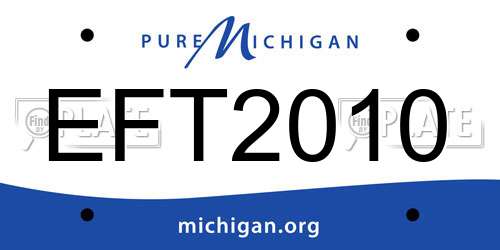 EFT2010 Michigan License Plate