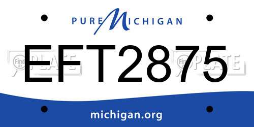 EFT2875 Michigan License Plate
