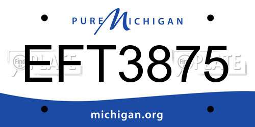 EFT3875 Michigan License Plate