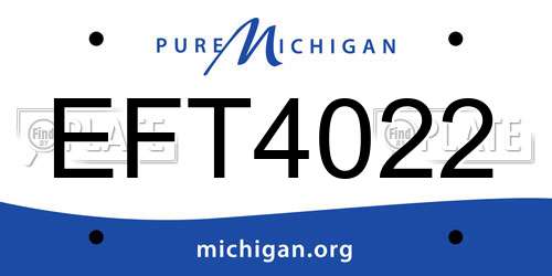EFT4022 Michigan License Plate