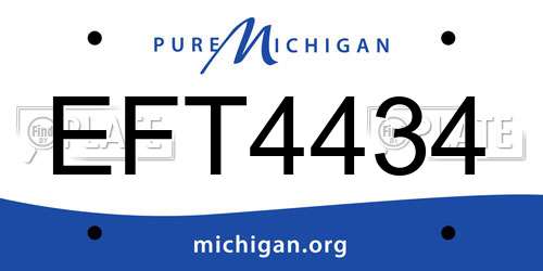 EFT4434 Michigan License Plate