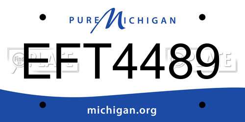 EFT4489 Michigan License Plate