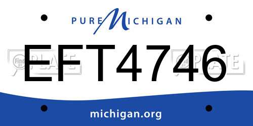 EFT4746 Michigan License Plate