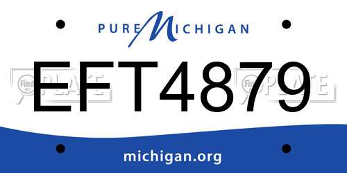 EFT4879 Michigan License Plate