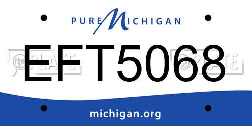 EFT5068 Michigan License Plate