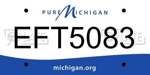 EFT5083 Michigan License Plate