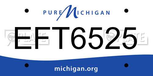 EFT6525 Michigan License Plate