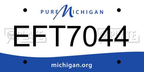 EFT7044 Michigan License Plate