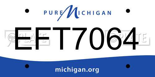 EFT7064 Michigan License Plate