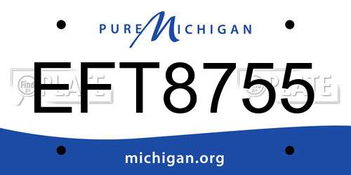 EFT8755 Michigan License Plate