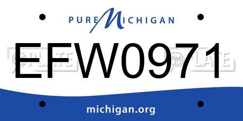 EFW0971 Michigan License Plate