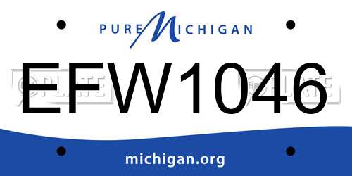 EFW1046 Michigan License Plate
